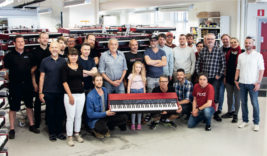 The Nord Crew with the brand new Nord Grand fresh from the assembly line.