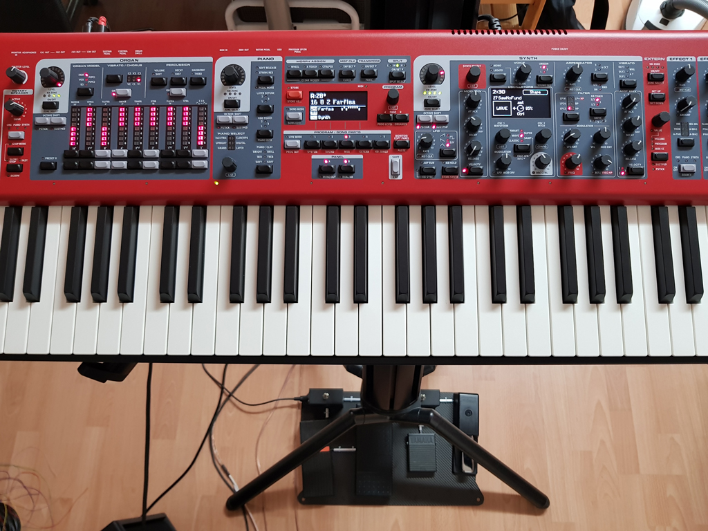 Together with the Nord Stage 3 HP76